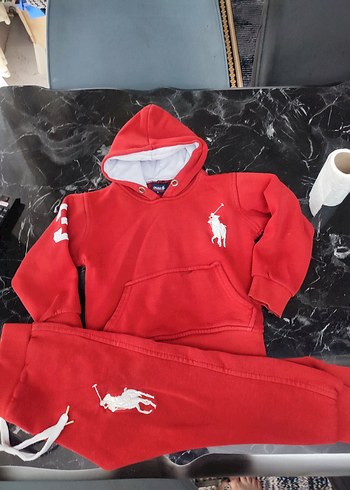 U.S Polo Assn. Kırmızı Kapüşonlu Erkek Çocuk Eşofman Takımı