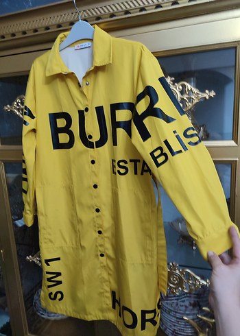 Sarı Baskılı Düğmeli Uzun Kollu Gömlek - Görsel 6