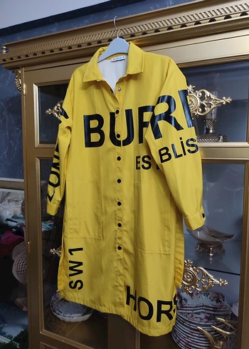 Sarı Baskılı Düğmeli Uzun Kollu Gömlek - Görsel 3