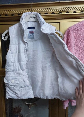 Beyaz Düğmeli Kız Çocuk Şişme Yelek - Görsel 2