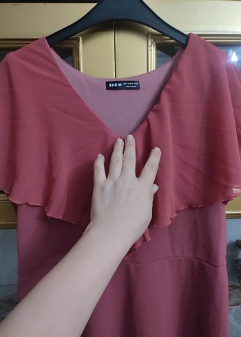 shein marka şık elbise  - Görsel 3