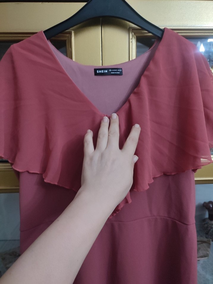 shein marka şık elbise  - Görsel 3