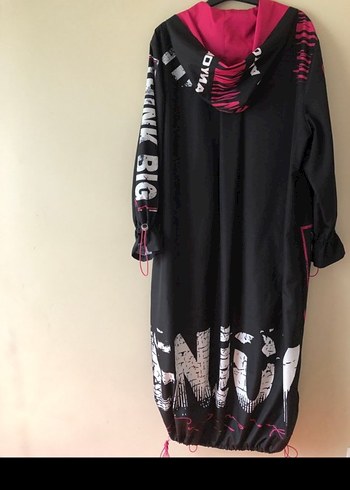 Siyah Uzun Fermuarlı Kadın Yağmurluk - Görsel 15