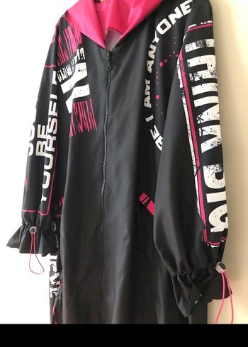 Siyah Uzun Fermuarlı Kadın Yağmurluk - Görsel 14