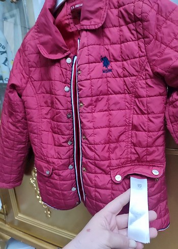 Bordo Düğmeli çocuk mont - Görsel 3