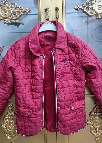 Bordo Düğmeli çocuk mont - Görsel 4