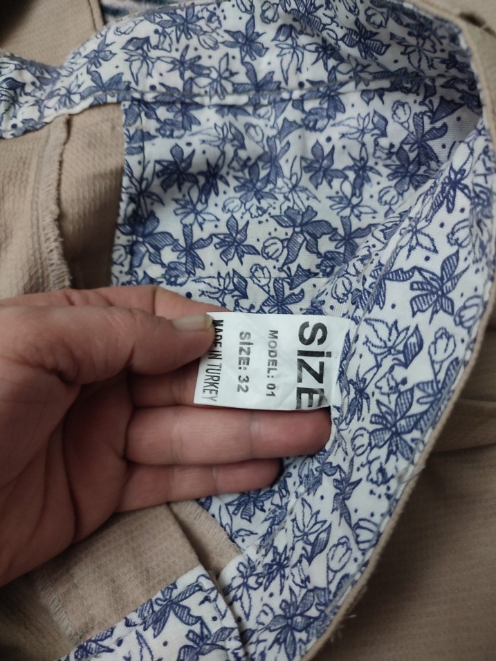 Bej Keten Erkek Klasik Pantolon - Görsel 4