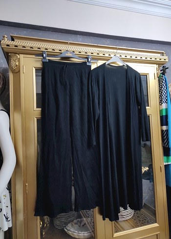 Uzun Kollu Siyah Kadın Takım Elbise - Görsel 2