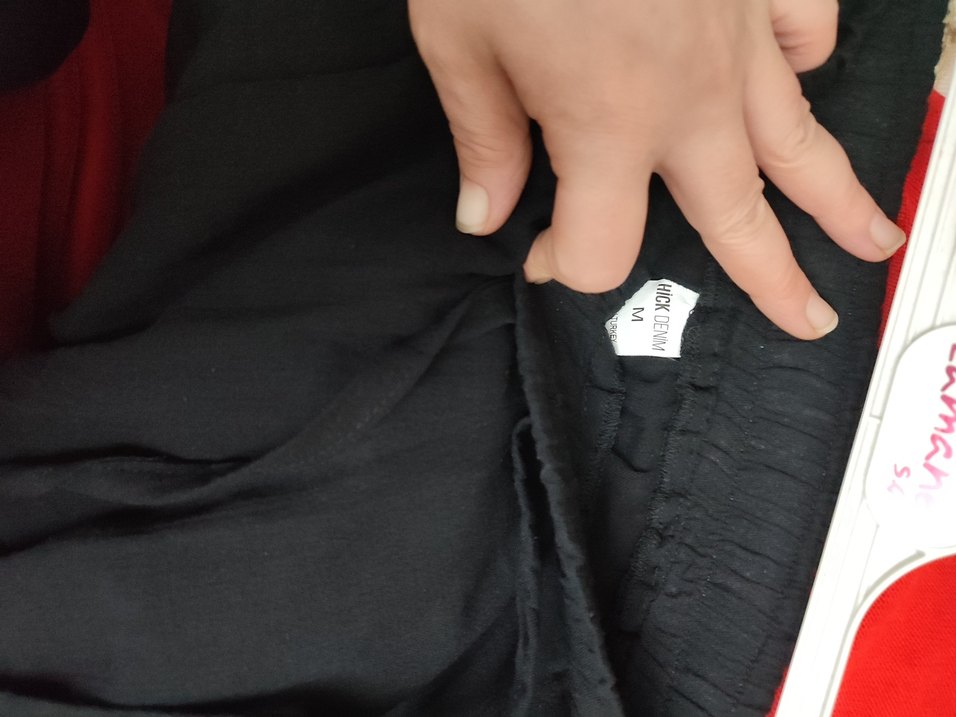 Siyah Kadın Keten Salaş Pantolon - Görsel 4