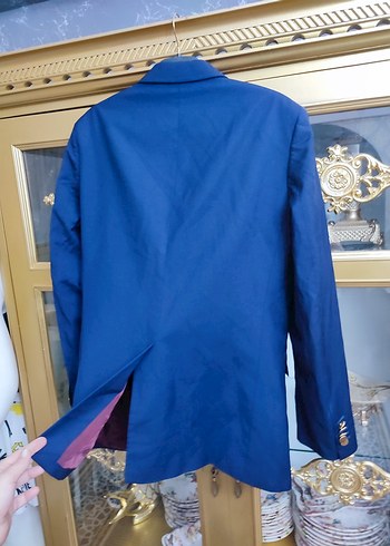 Erkek Koyu Mavi Düğmeli Regular Fit Takım Ceket - Görsel 8