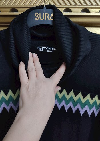 Bohem Tarz Uzun Kollu Balıkçı Yaka Kazak - Görsel 3