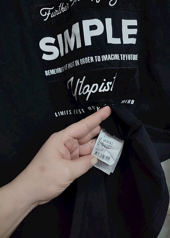 Siyah Minimalist Erkek Tişört - Görsel 6