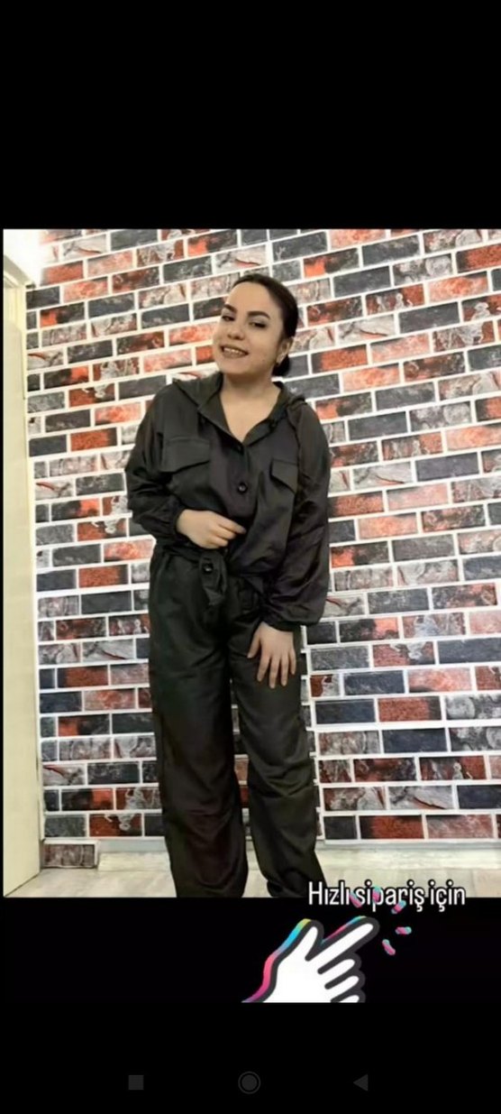 Kadın Siyah Deri Kamuflaj Tulum - Görsel 4