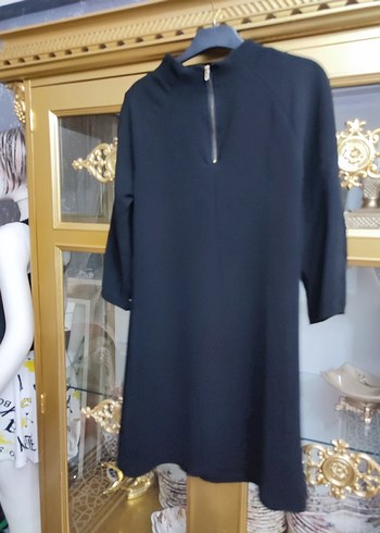 Siyah Drapeli Uzun Kollu Kadın Tunik - Görsel 7