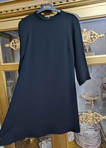 Siyah Drapeli Uzun Kollu Kadın Tunik - Görsel 4