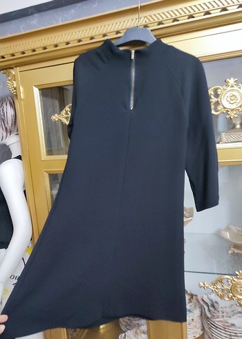 Siyah Drapeli Uzun Kollu Kadın Tunik - Görsel 6