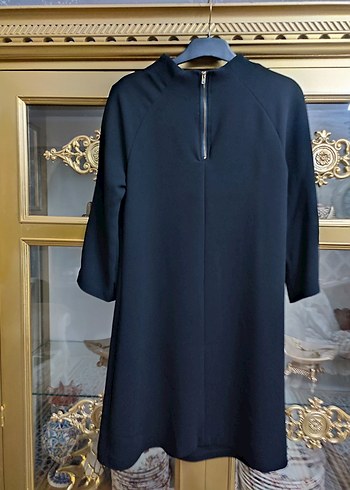 Siyah Drapeli Uzun Kollu Kadın Tunik - Görsel 5