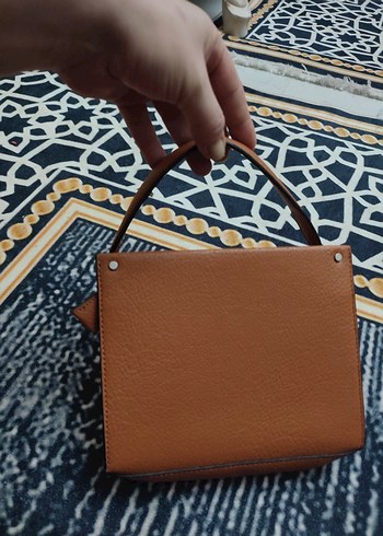 Bej Deri Kadın El Çantası - Görsel 10