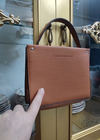 Bej Deri Kadın El Çantası - Görsel 3