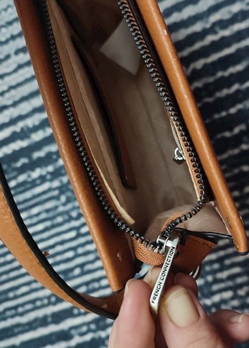 Bej Deri Kadın El Çantası - Görsel 11