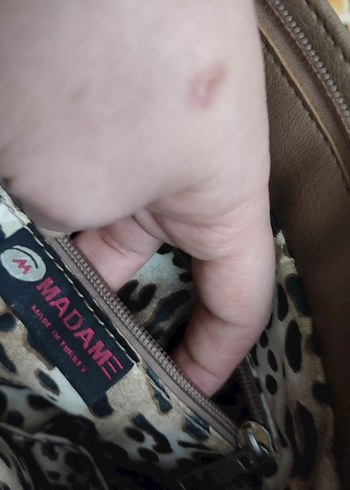 Kahverengi Deri Kadın Omuz Çantası - Görsel 6