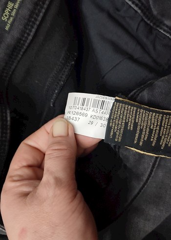 Gri Kadın Denim Pantolon, Kemerli, Günlük - Görsel 5