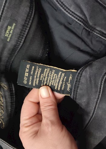 Gri Kadın Denim Pantolon, Kemerli, Günlük - Görsel 6