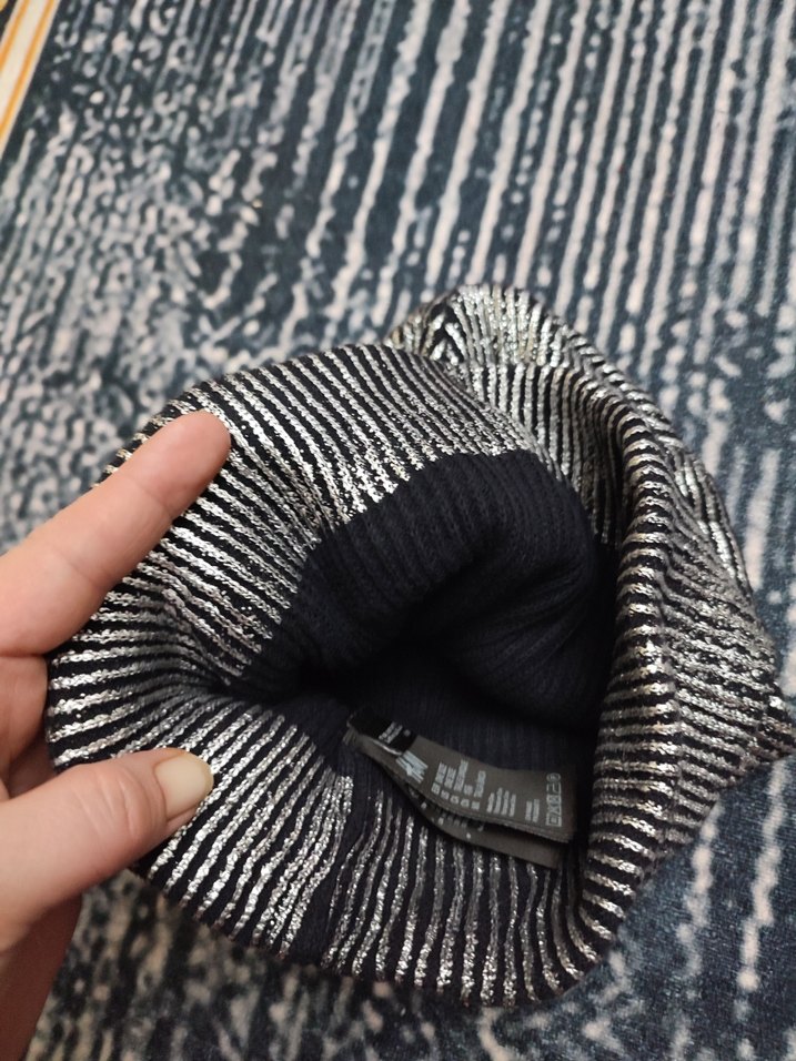 Gri Çizgili unitex Bere - Görsel 4