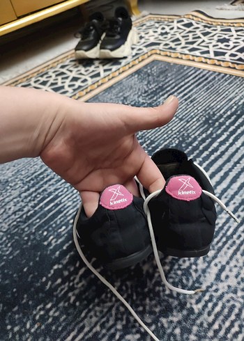Siyah Stiletto Topuklu Kadın Spor Ayakkabı - Görsel 4