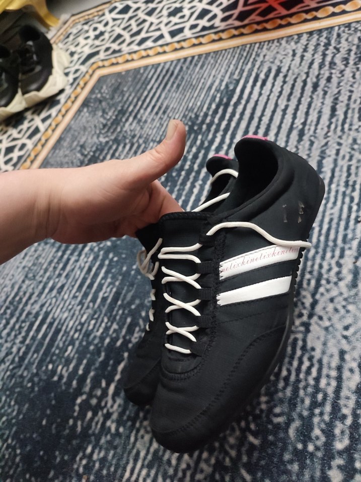 Siyah Stiletto Topuklu Kadın Spor Ayakkabı - Görsel 3
