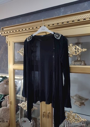 Uzun Kollu Siyah Gotik Salaş Hırka