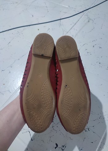 Haze Bordo Desenli Tokalı Kadın Babet