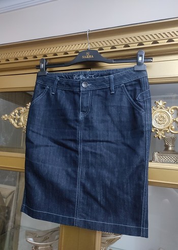 Colin's Lacivert Midi Kot Etek