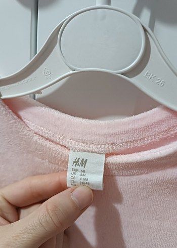 H&M Pembe Uzun Kollu Kız Çocuk Elbise