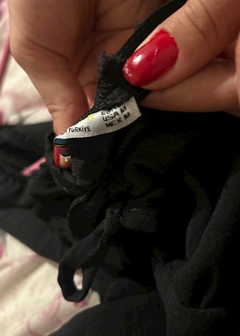 Siyah Drapeli Keten Mini Elbise - Görsel 3