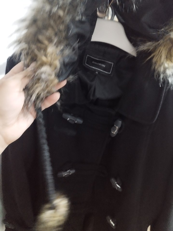 Düğmeli Siyah Kaban yeni - Görsel 4