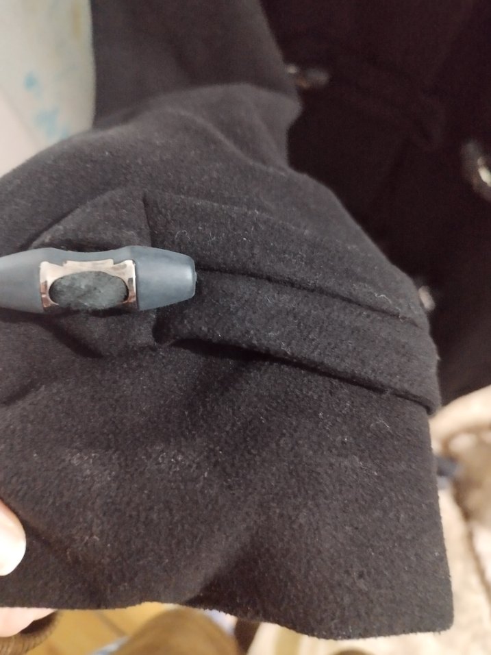 Düğmeli Siyah Kaban yeni - Görsel 2