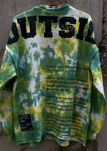 Renkli Batik Desenli Kadın Sweatshirt - Görsel 3