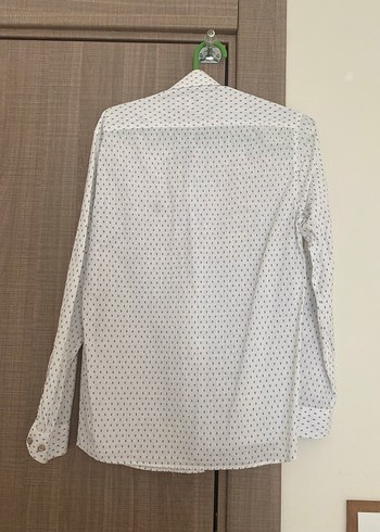 Erkek Beyaz Uzun Kollu Baskılı Gömlek - Görsel 3