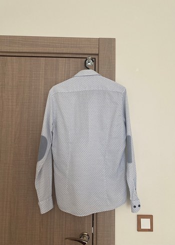 Gri Uzun Kollu Düğmeli Erkek Gömlek - Görsel 3