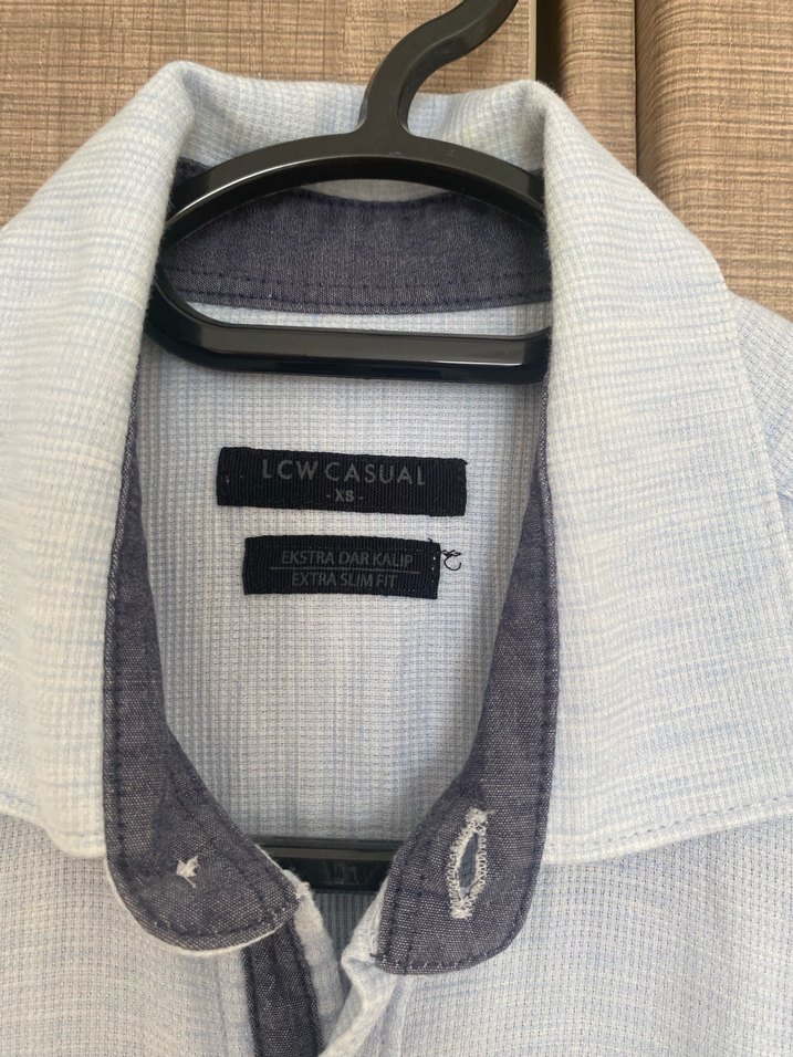 Gri Keten Erkek Uzun Kollu Gömlek - Görsel 2