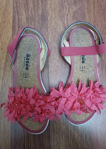 Pembe Nakışlı Kız Çocuk Sandalet - Görsel 3