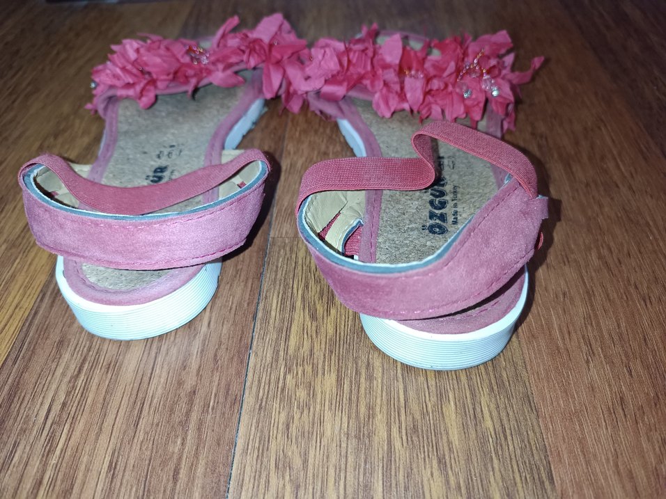 Pembe Nakışlı Kız Çocuk Sandalet - Görsel 5