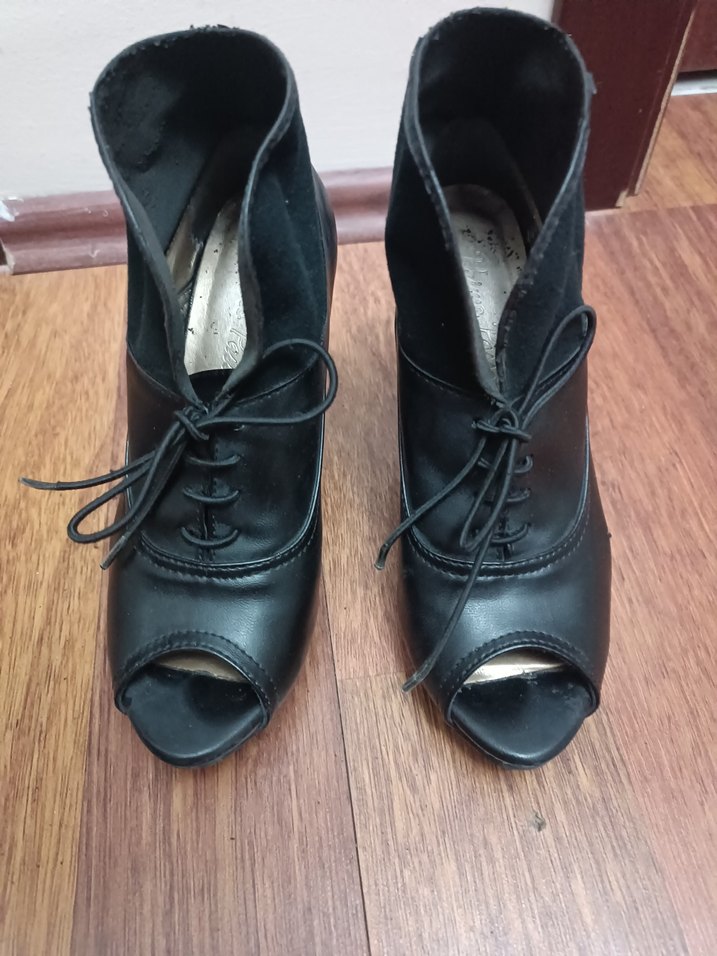 Kadın Siyah Stiletto topuklu bootie ayakkabı - Görsel 3