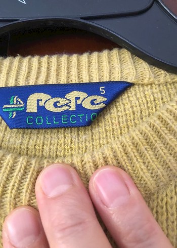 Kız Çocuk Nakışlı Bej Örgü Kazak - Görsel 5