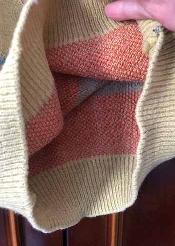 Kız Çocuk Nakışlı Bej Örgü Kazak - Görsel 6