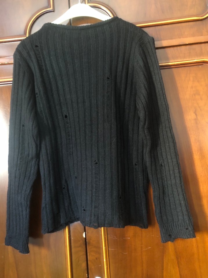 Siyah Örgü Kadın Kazak - Görsel 4