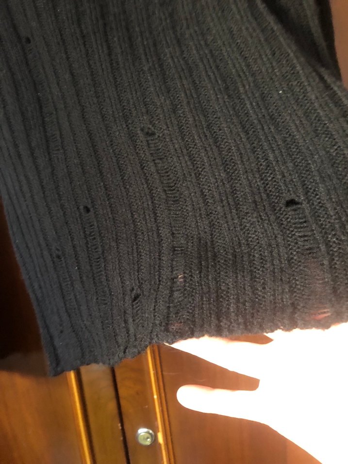 Siyah Örgü Kadın Kazak - Görsel 5