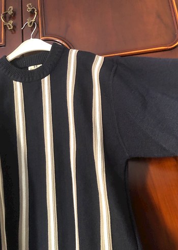 Çizgili Uzun Kollu tiriko erkek kazak - Görsel 2