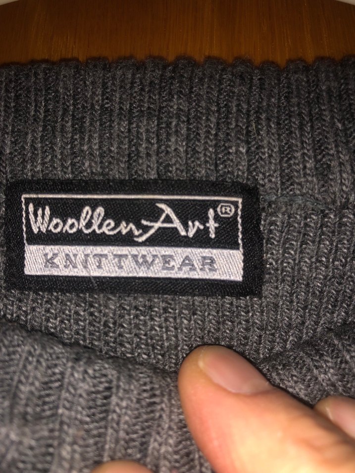 Gri Örgü erkek Kazak Rahat Kesim - Görsel 4